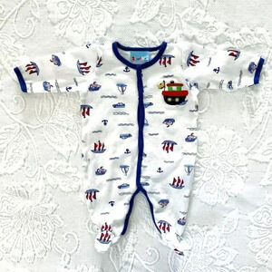 Sweet & Soft Paris | Nautical Footie Onesie 🚢